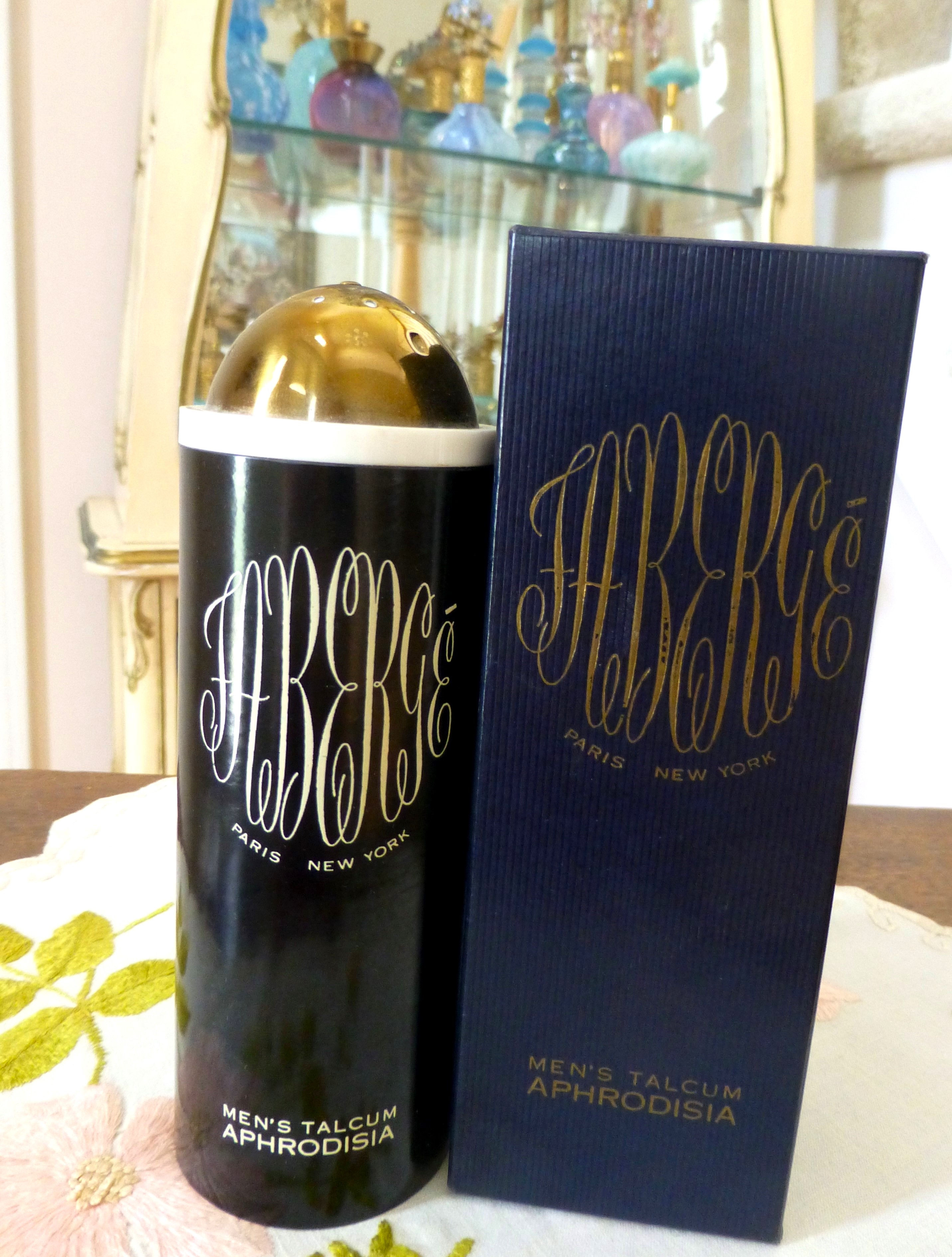 Fabergé Aphrodisia for Men Talcum Powder 4 oz Unopened Canister Vintage 1960s