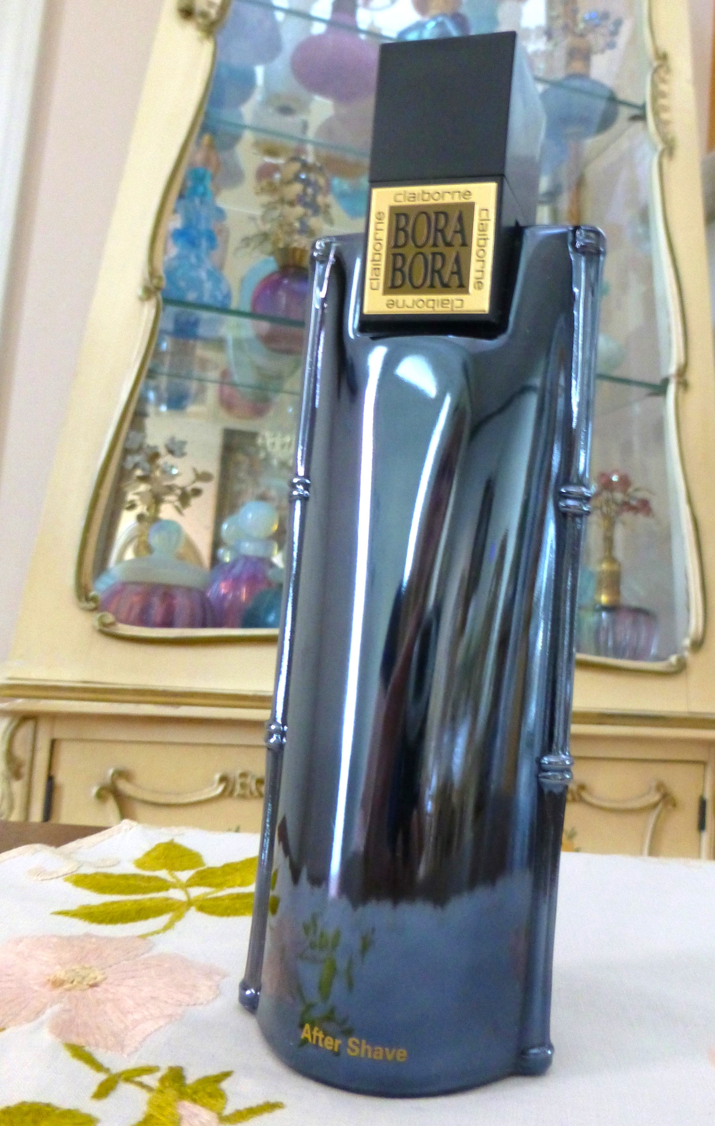 Vintage 2000s Liz Claiborne Bora Bora for Men 3.4 oz after shave splash original Claiborne Cosmetics bottle.