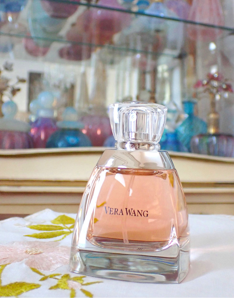 Thumbnail: Vintage circa 2006 Vera Wang eau de parfum 1.7 oz, early Coty Prestige original signature floral fragrance in beautiful colle