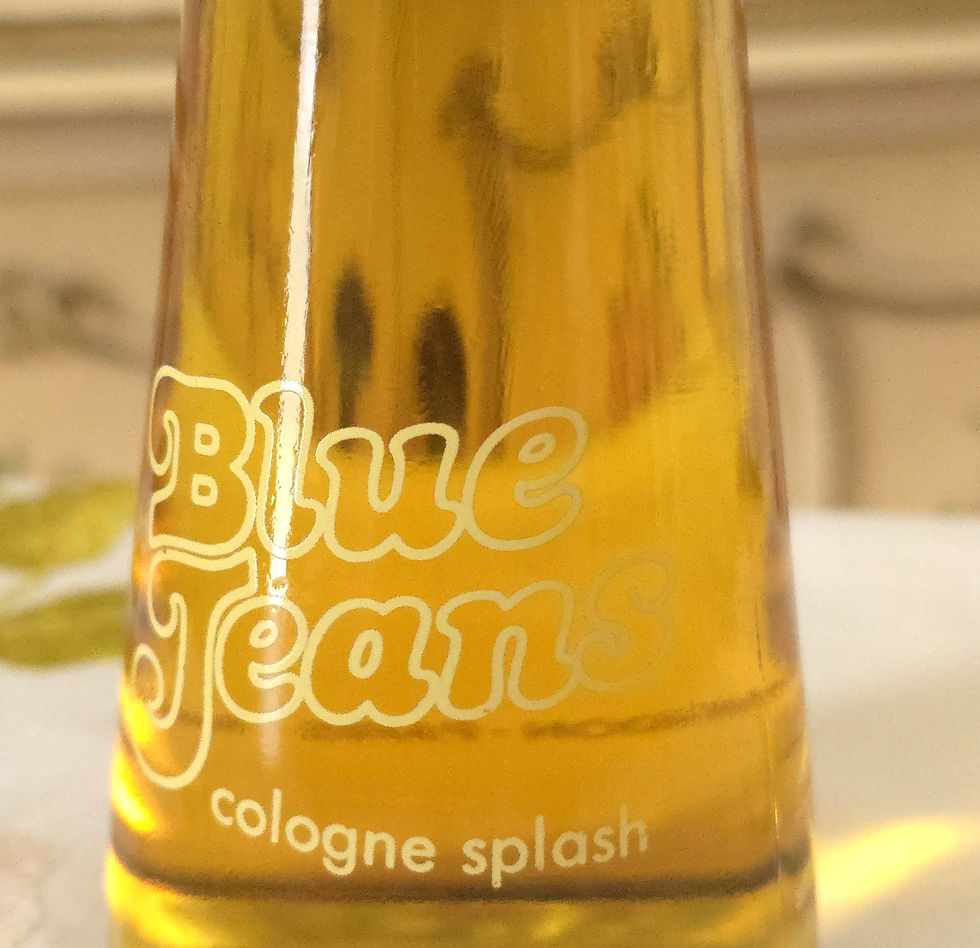 Thumbnail: Shulton Inc. Blue Jeans Cologne 4 oz (120ml) Splash Glass Bottle Vintage 1970s