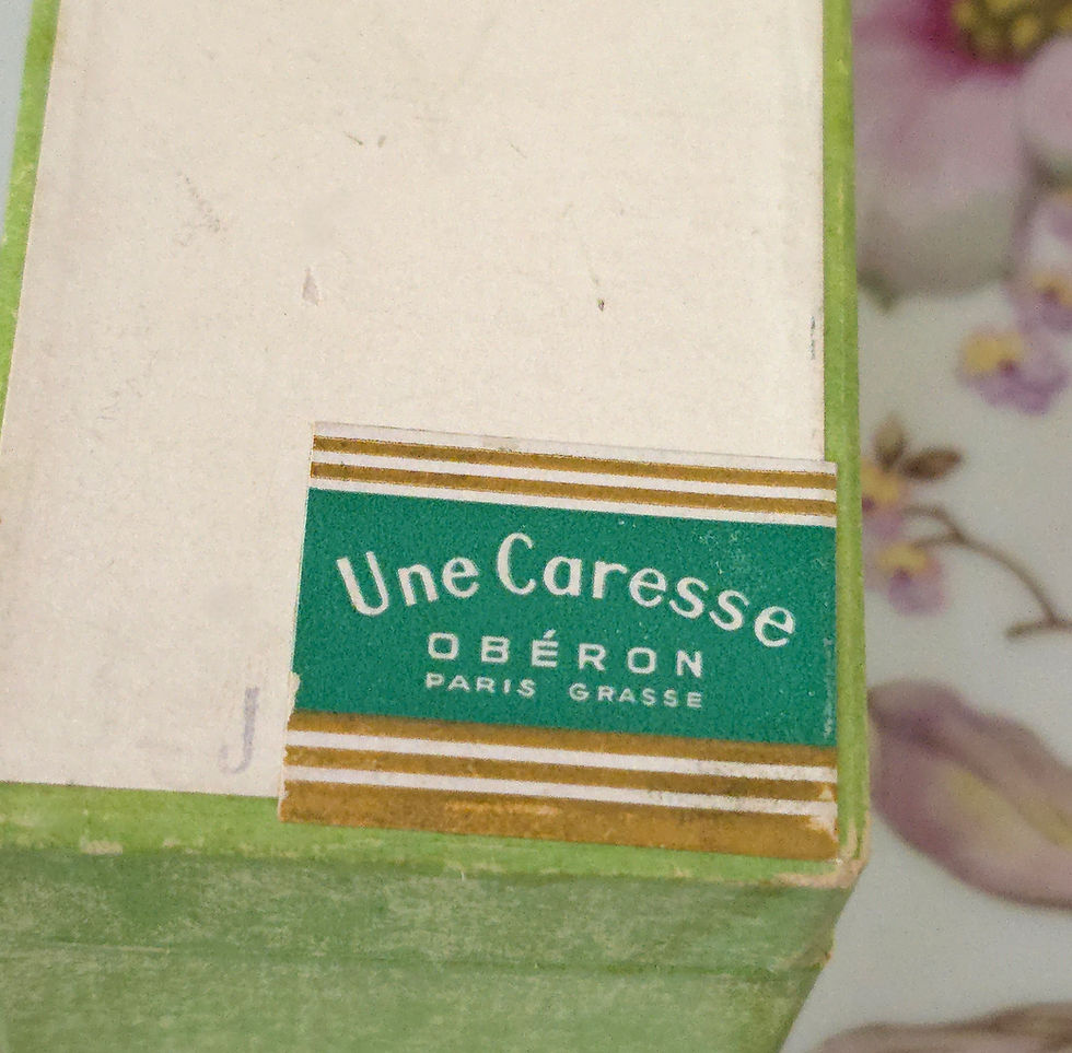 Thumbnail: Oberon Une Caresse Parfum 1 oz (30ml) Sealed w/ Box France Rare Vintage 1950s