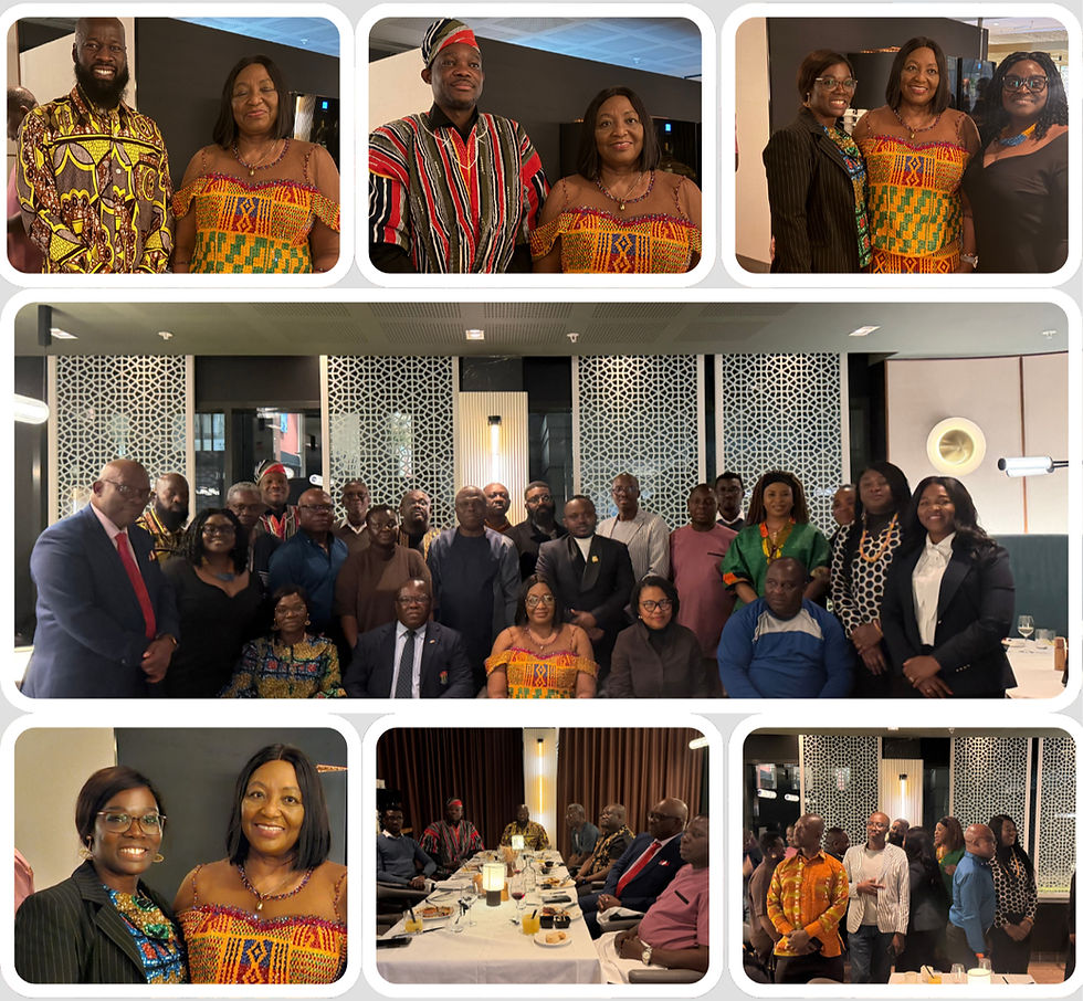Highlights from the GUSS Leadership Dinner with H.E. Dr. Margaret Miewien Chebere, Staff from the Embassy of Ghana, Denmark Team, and Leaders of Sister Associations in Stockholm