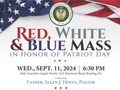 You're Invited to the Red, White & Blue Mass for Patriot Day