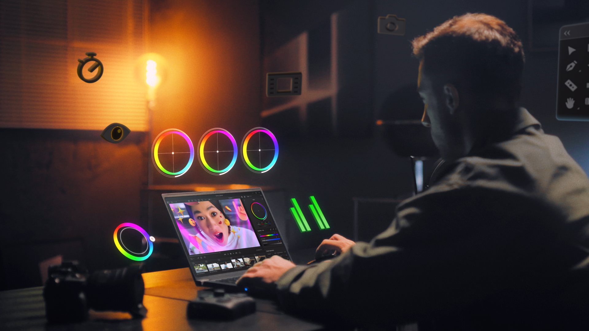 以三位不同國籍身份角色，對應 Acer Swift 三款機型特性