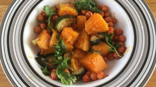 Butternut Squash, Courgettes and Chickpeas by Mussarat Arif