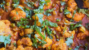 Gobi Mattar made with basaar and garam masala by Shai Ayoub