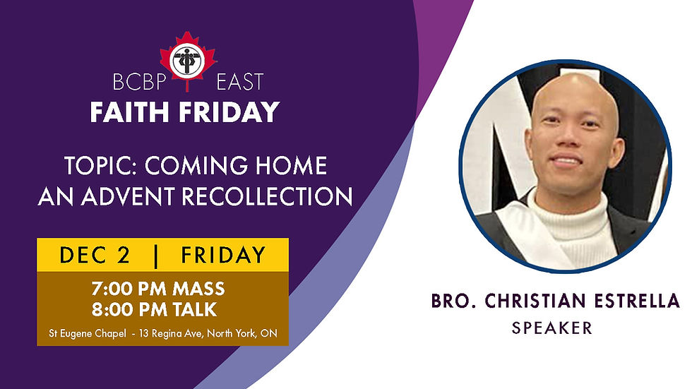 Faith Friday Teaching - An Advent Recollection