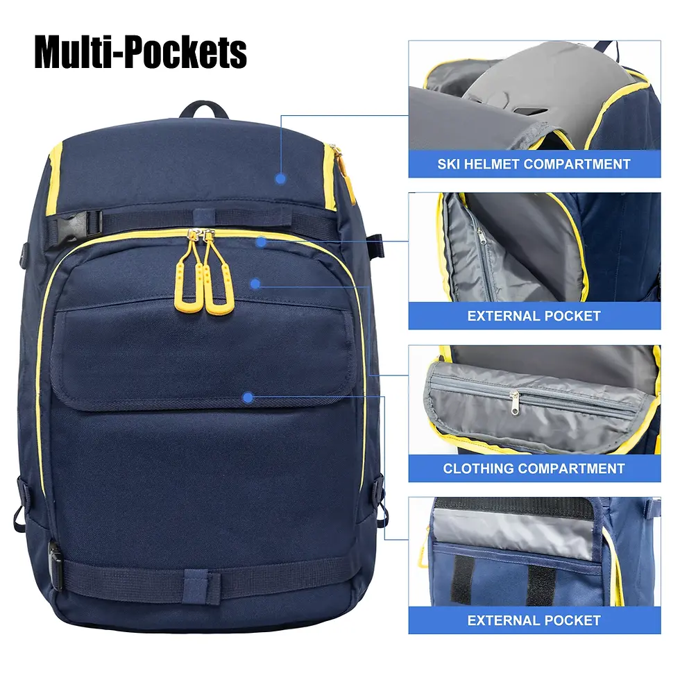 Thumbnail: WESTTUNE Ski Boot Bag 50L Large Capacity Travel Backpack Waterproof Bag for