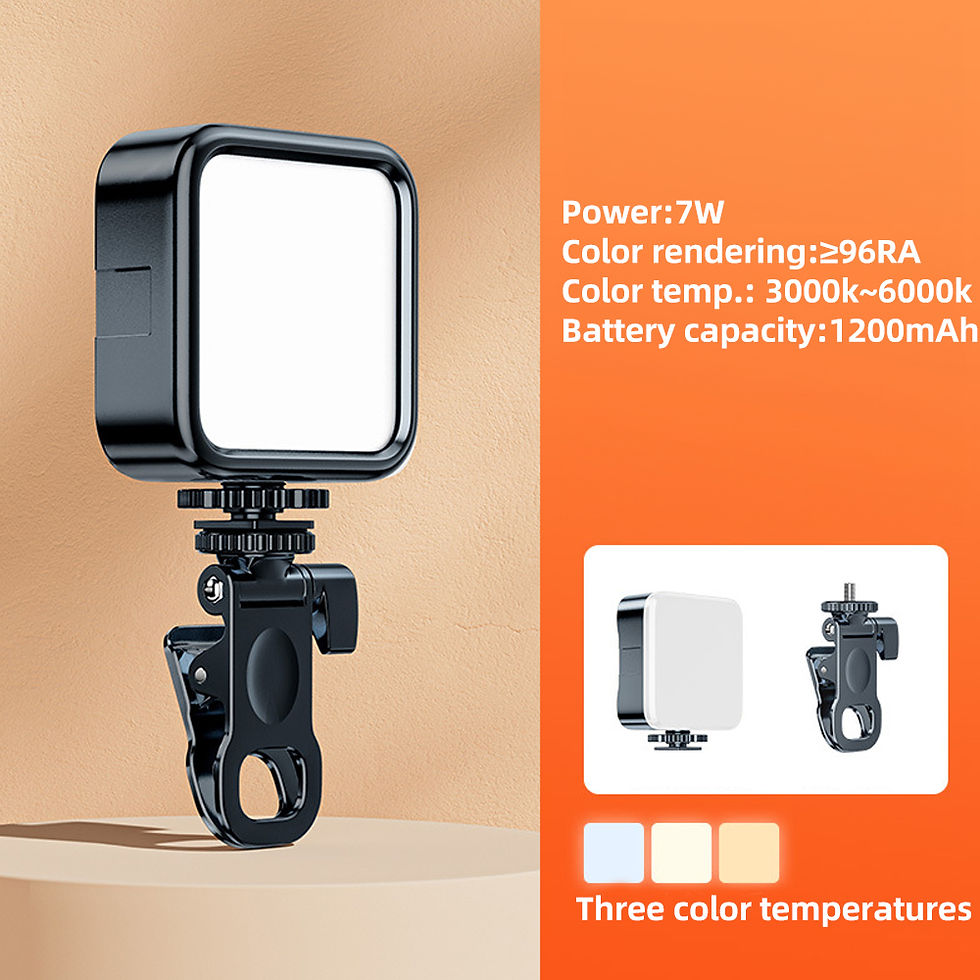Thumbnail: Portable LED Selfie Light for iPhone Samsung iPad Mobile Phone Laptop Clip Ring