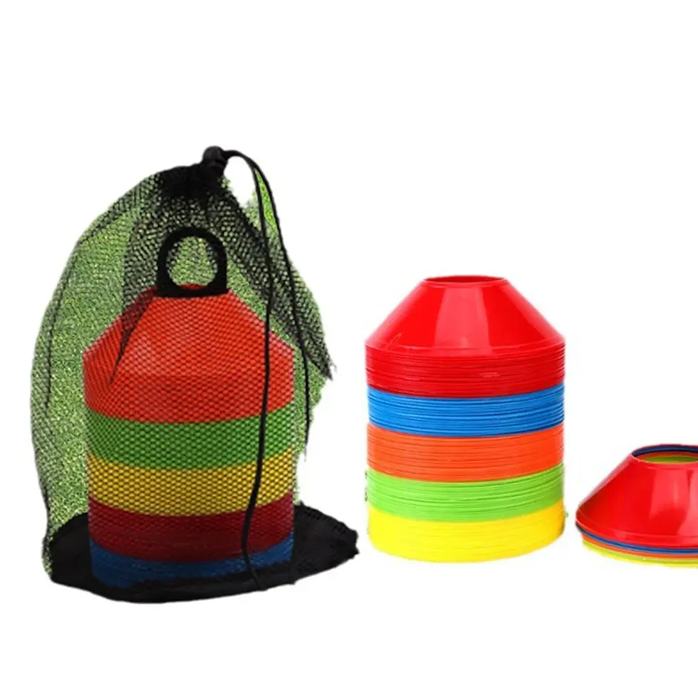 Thumbnail: 50Pcs/Set Soccer Cones Practice Equipment Supplies Portable Cross Training for