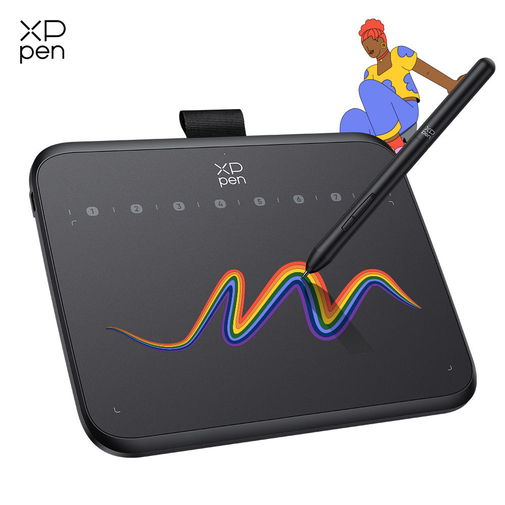 XPPen Deco 640 Graphics Tablet 16K Pressure Levels 16x9cm Drawing Area with 8 Ke