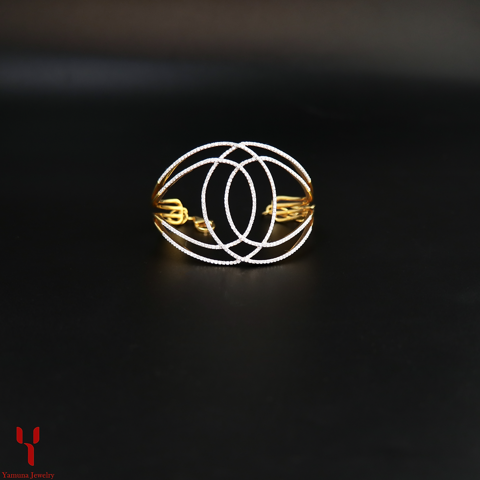 Thumbnail: LARGE DIAMOND ADJUSTABLE BANGLE