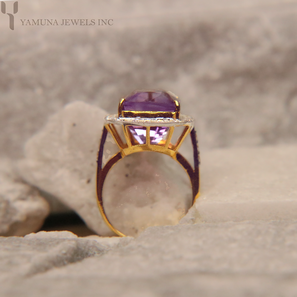 Thumbnail: ROYAL VIOLET HALO - AMETHYST RING