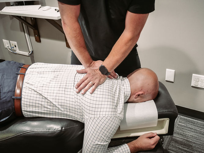 chiropractic adjustment on a patient