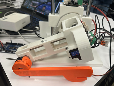 Prototype of 3D printed CatBot jumping leg