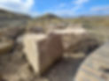 Large sandstone boulders from the Amico Stone Supply quarry in Pincher Creek, Alberta