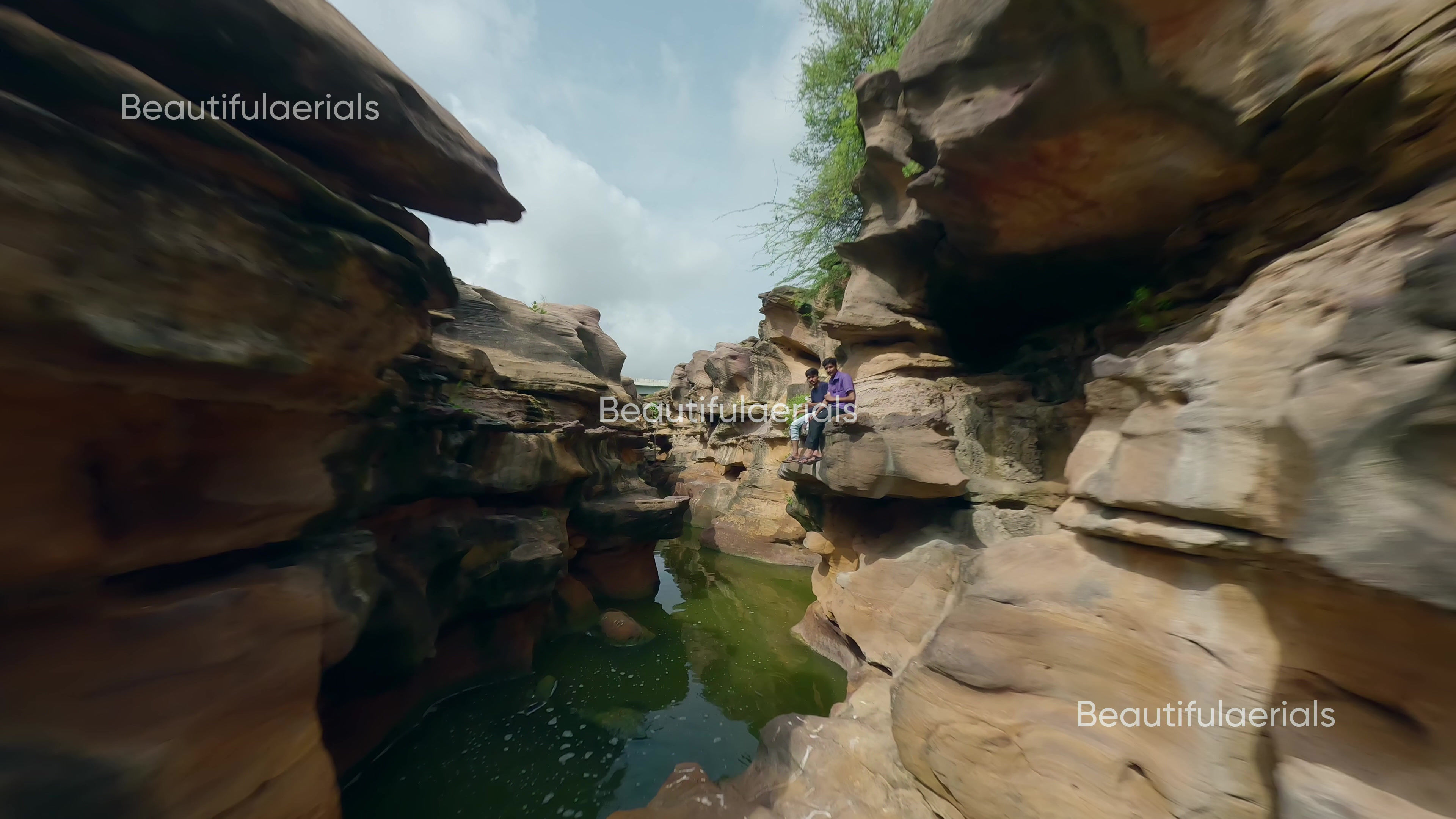 Cinematic FPV fly through shot of Khari Nadi in Bhuj, Gujarat, India