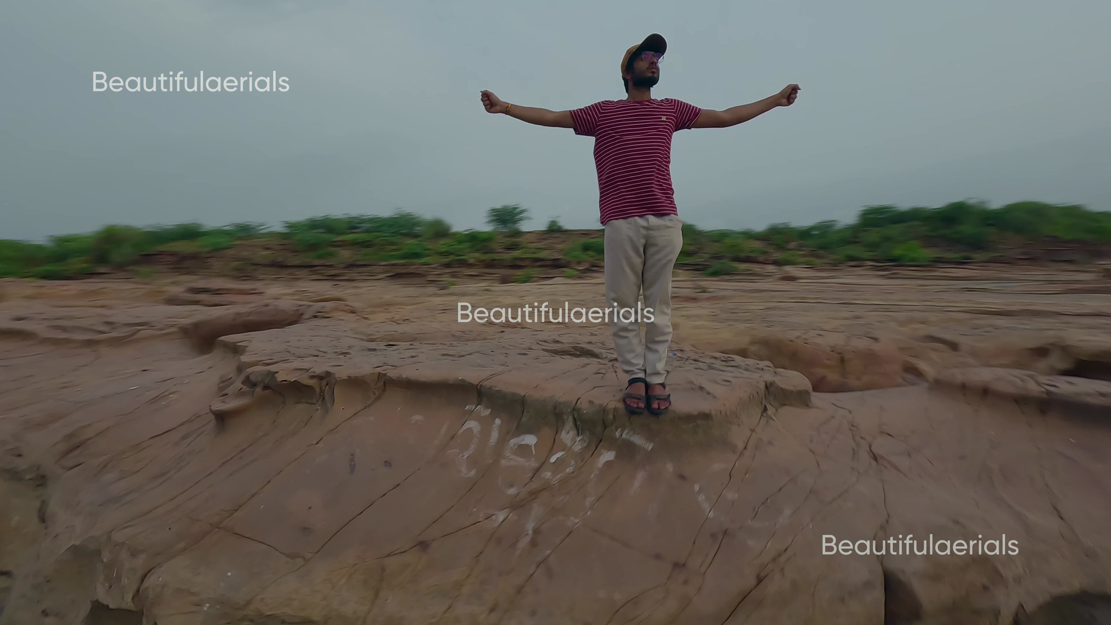 FPV aerial View of flying through mars like landscape in Khadia Dhro, bhuj