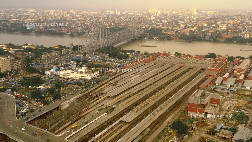 Howrah bridge and station scenes, Kolkata, India