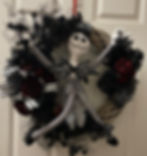 Black and Burgundy Jack Wreath