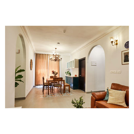 A minimalistic home space by Gulmohar Spaces, Bangalore