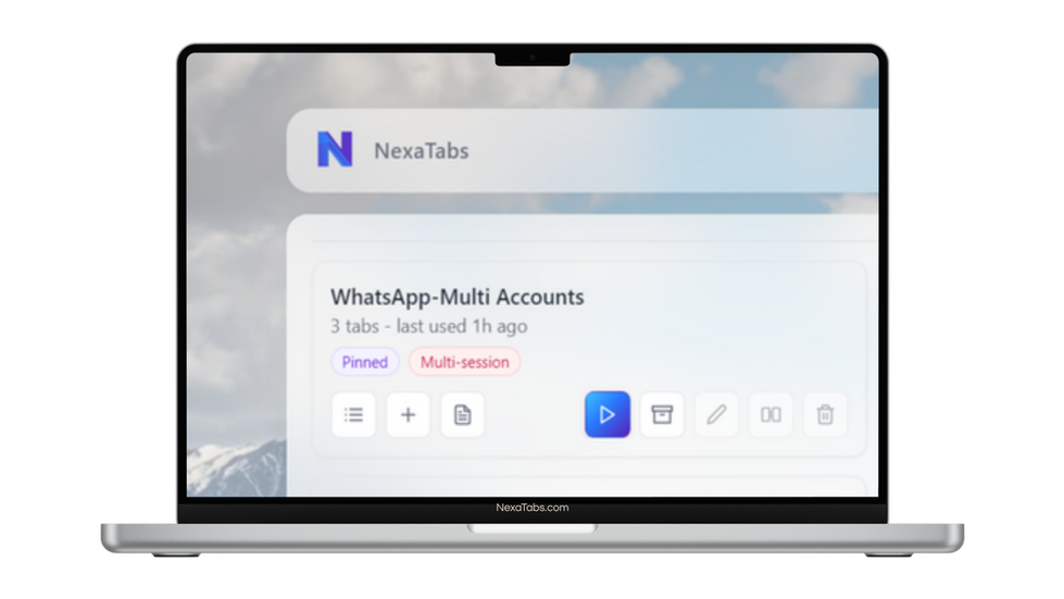 NexaTabs multi-session account management