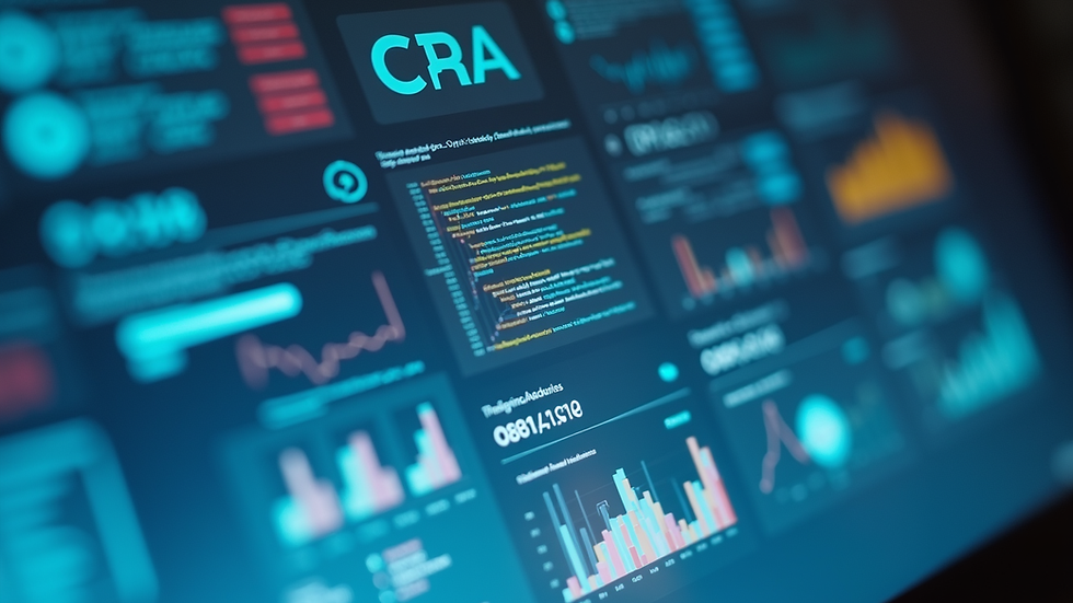 Close-up view of a modern CRM software interface