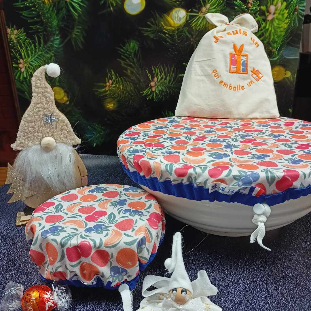 Box duo de charlottes alimentaires et leur pochon brodé