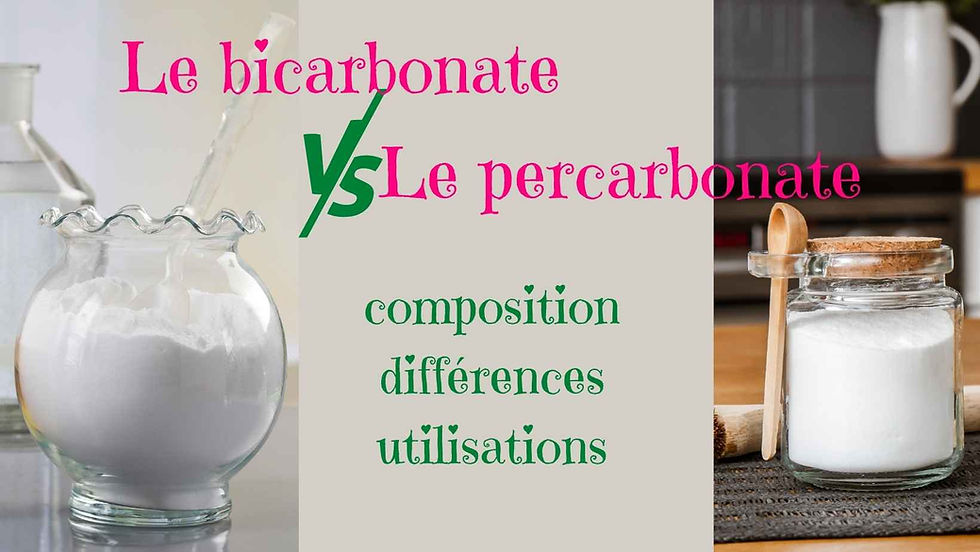 Comparaison bicarbonate et percarbonate: utilisation, différences et utilisations