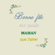 broderie bonne fête ma petite maman que j'aime