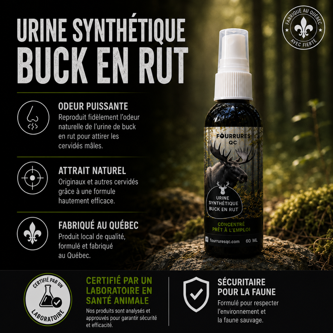 Urine synthétique buck en rut orignal 60 ml
