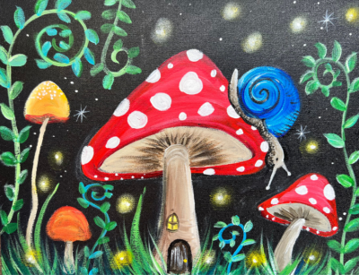 Mushroom Canvas Painting Workshop
