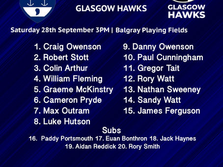 LINE UPS: Glasgow Hawks vs Musselburgh