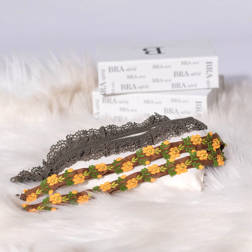 Autumn Flower & Lace Bra Straps Gift Box Set