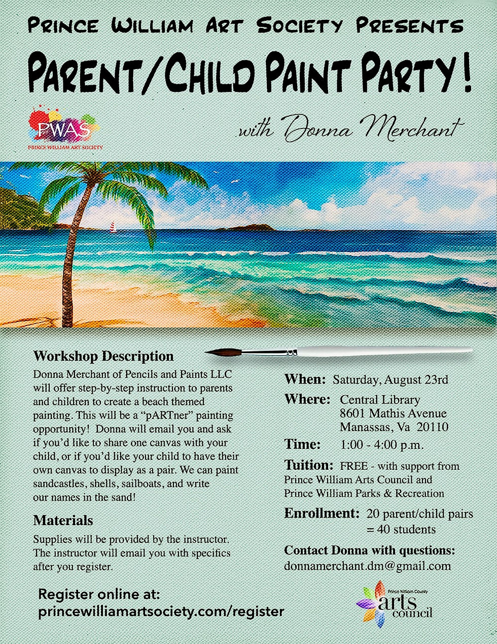 Parent/Child Paint Party - 8/23/2025