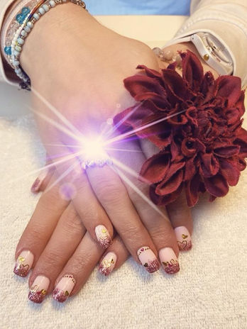 Valentinstags Nägel Frau zu Frau