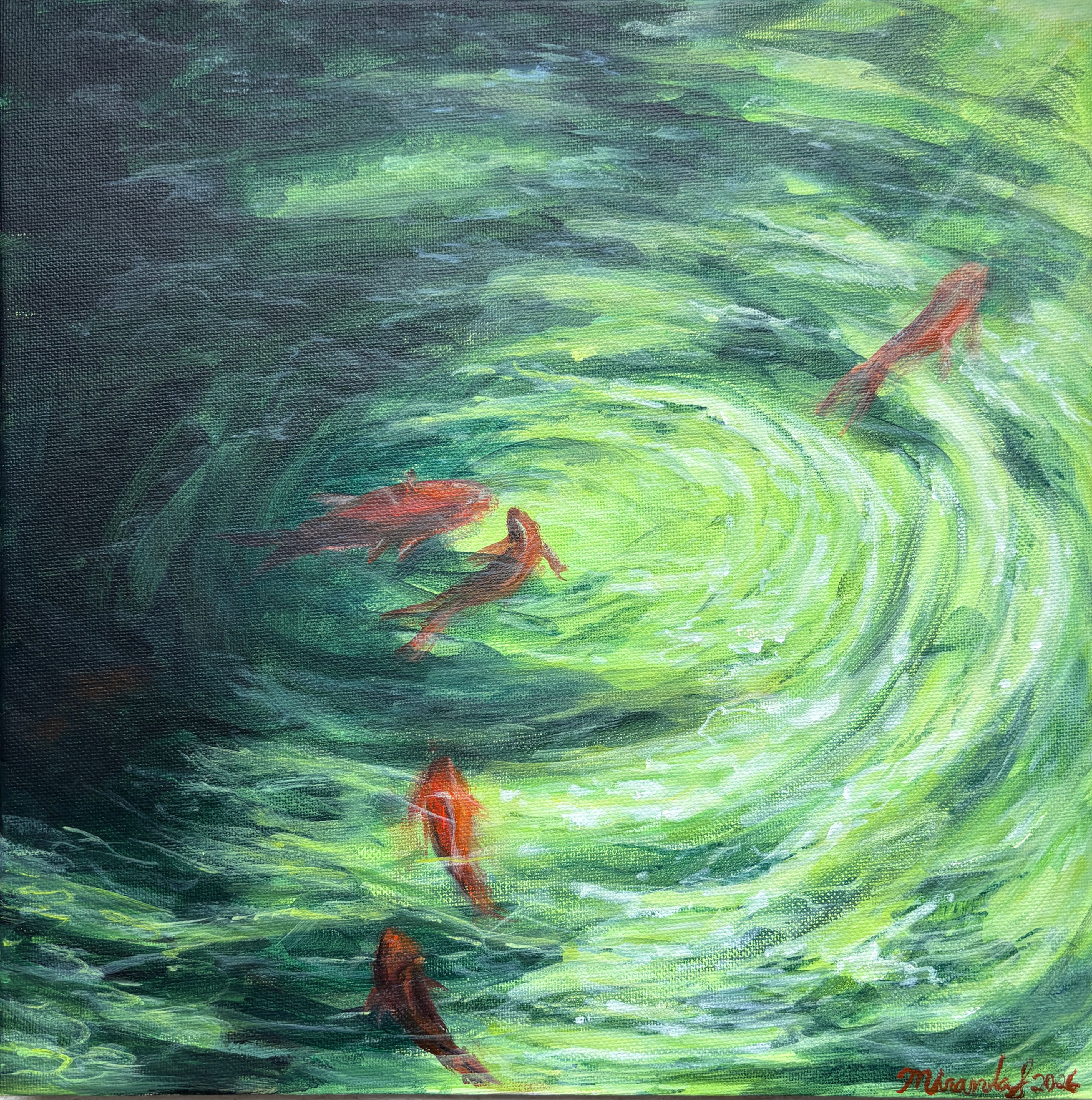 Original "Where the Light Turns" acrylic painting
