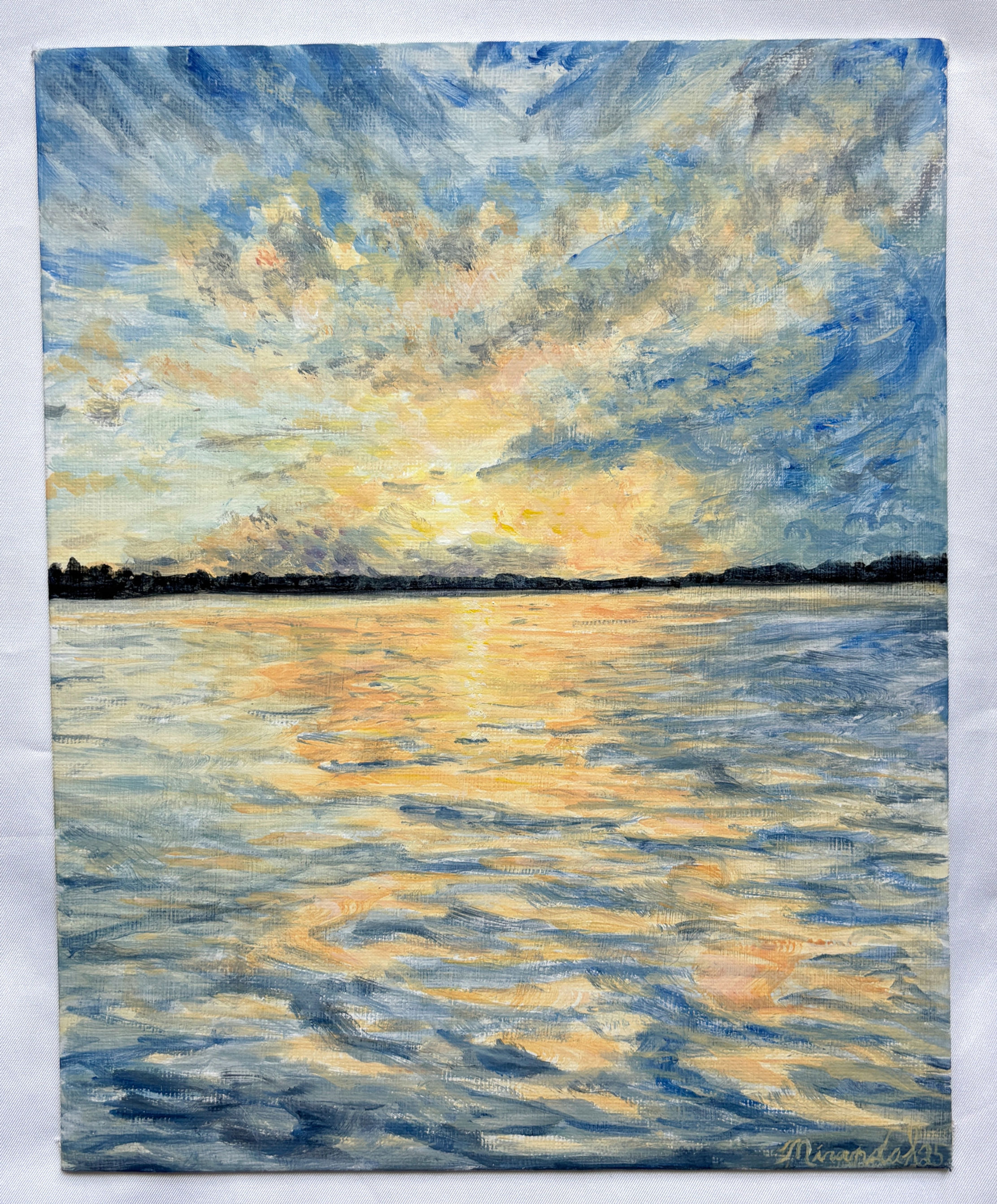 Original "Miners' Bay Sunset" canvas panel