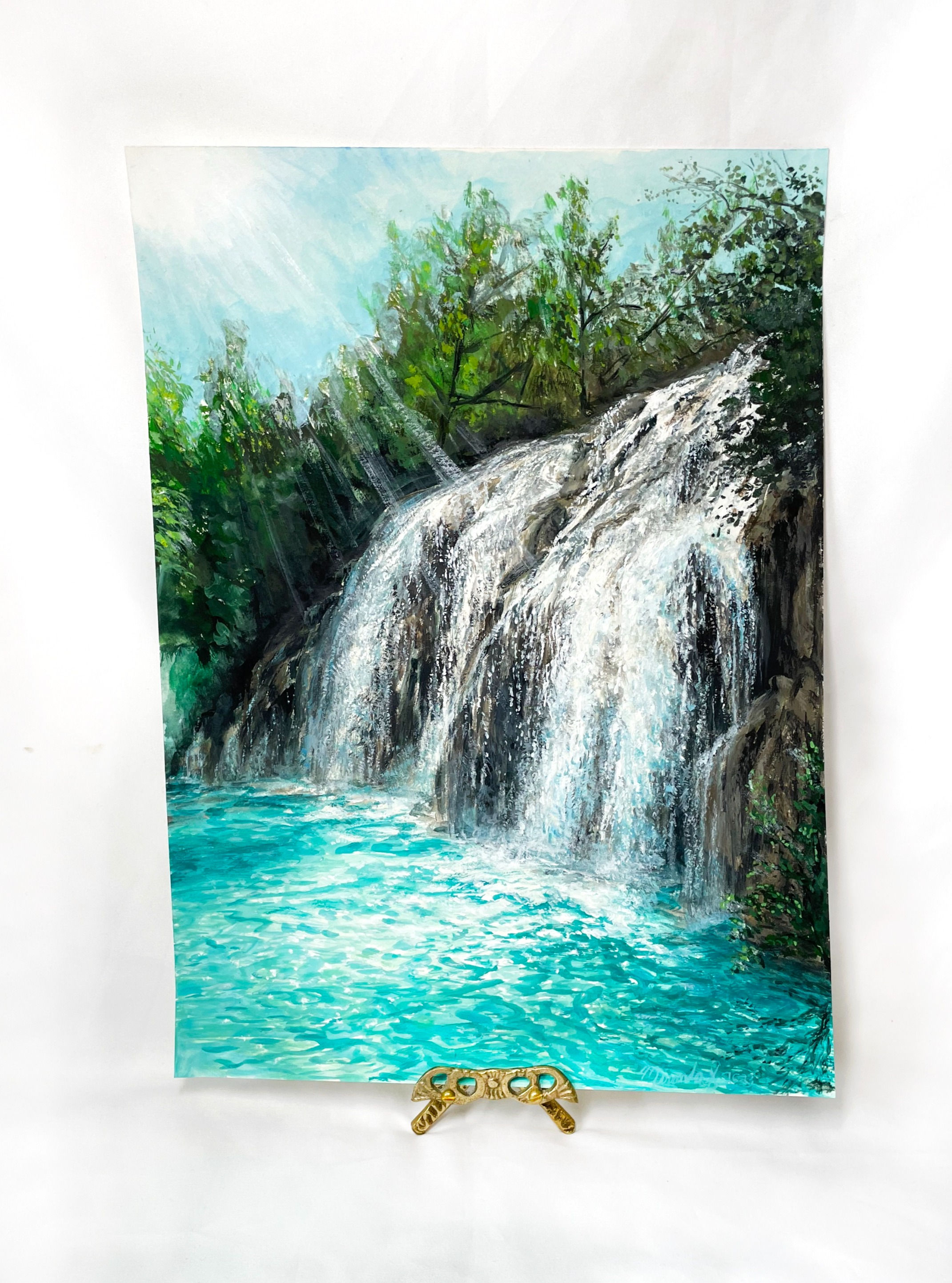 Original "Warm Breeze" gouache painting