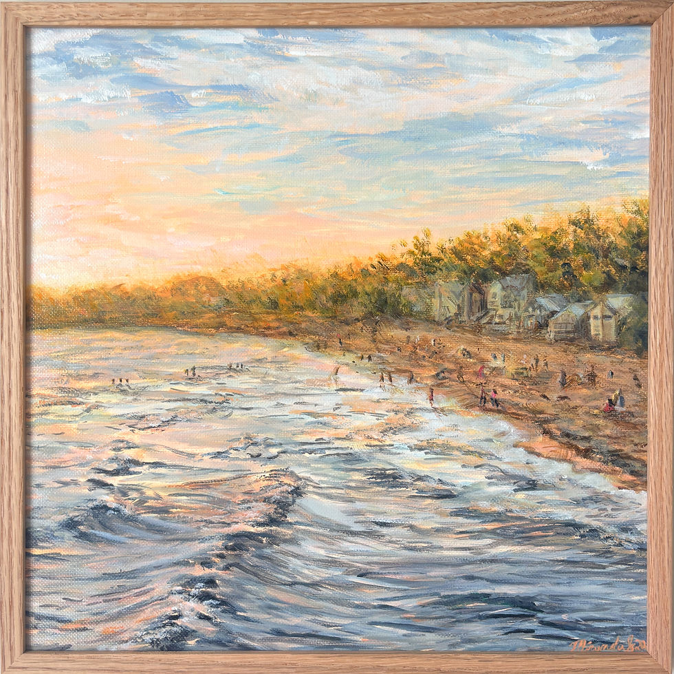 Original "Port Stanley Beach" canvas panel