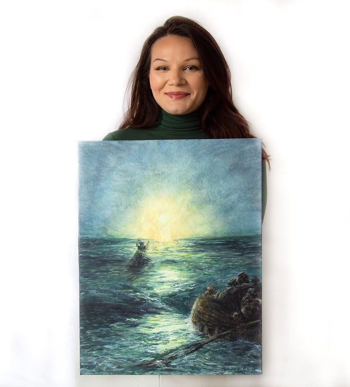 Jesus walking on Water Painting photo with me 1.jpeg