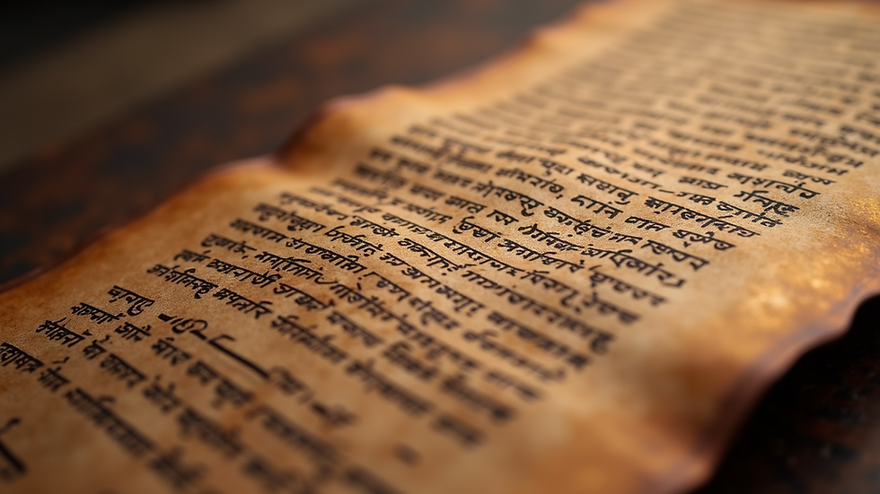 Close-up view of the Copper Scroll showing engraved ancient text