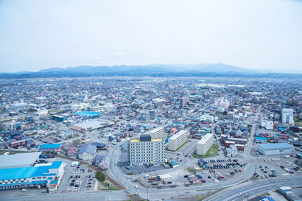 秋田市の街並み