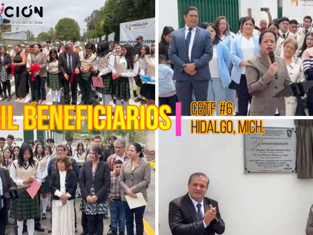 CBTF #6 RECIBE PAVIMENTACIÓN Y BANQUETAS, ADEMÁS DE BARDA PERIMETRAL.