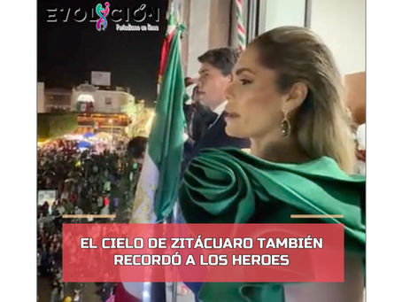 EL CIELO DE ZITÁCUARO TAMBIÉN RECORDÓ A LOS HEROES