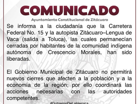 Comunicado Oficial del Gobierno de la Heroica