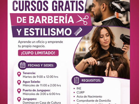 ¡APRENDE UN OFICIO Y EMPRENDE! CURSOS GRATIS DE BARBERÍA Y ESTILISMO 