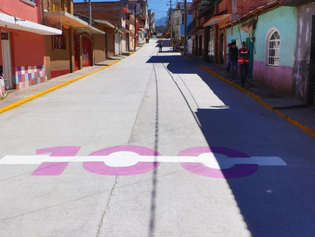 Construcción de calle Matamoros, producto de una Gira Soluciones