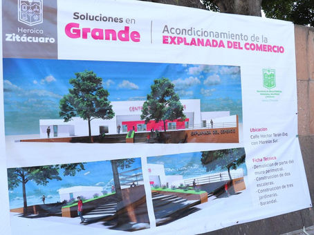 Inicia remodelación de la explanada del Centro de Convenciones