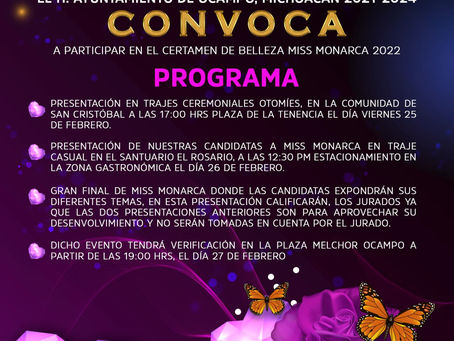 Certamen "Miss Monarca edición 2022"